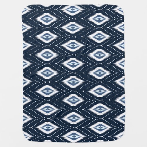 Geometric Ikat Ethnic Oriental Design Baby Blanket