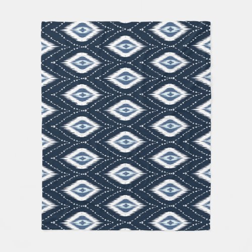 Geometric Ikat Ethnic Oriental Design Fleece Blanket
