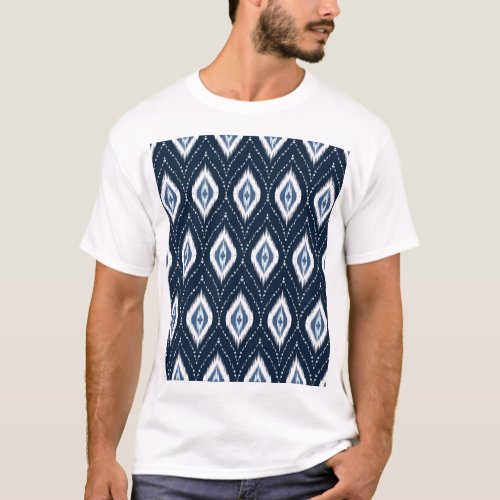 Geometric Ikat Ethnic Oriental Design T_Shirt