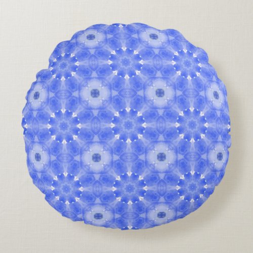 Geometric Ikat Round Pillow