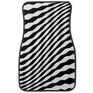 Geometric illusion black + your colour of choice car floor mat