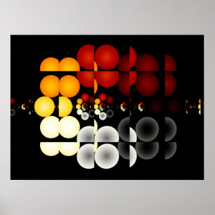 Geometric Illusion Fractal Art Poster