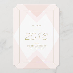 Geometric in Blush Graduation Invitation