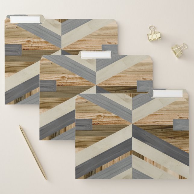 Geometric Inlay File Folder (Set)