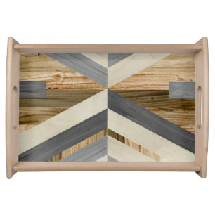 Geometric Inlay Serving Tray