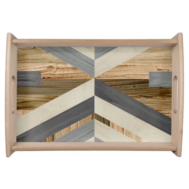 Geometric Inlay Serving Tray (Front)