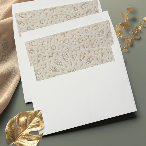 Geometric Islamic Art Wedding Envelope Liner
