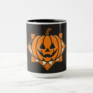 Geometric Jack‑O’‑Lantern Halloween Mug