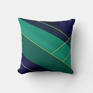 Geometric Jewel Tones Throw Pillow