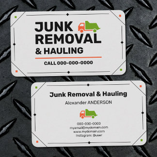 Geometric - Junk Removal & Hauling Business Card