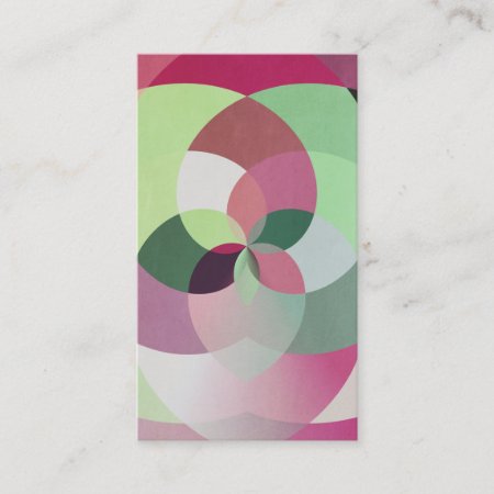 Geometric Kaleidoscope Design In Multiple Colors Business Card
