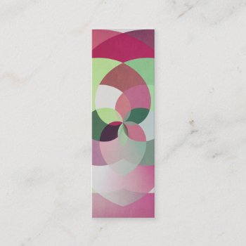 Geometric Kaleidoscope Design In Multiple Colors Mini Business Card by geometric_patterns at Zazzle