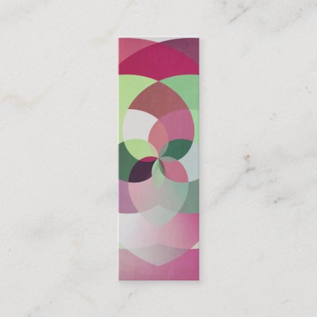 Geometric Kaleidoscope Design In Multiple Colors Mini Business Card