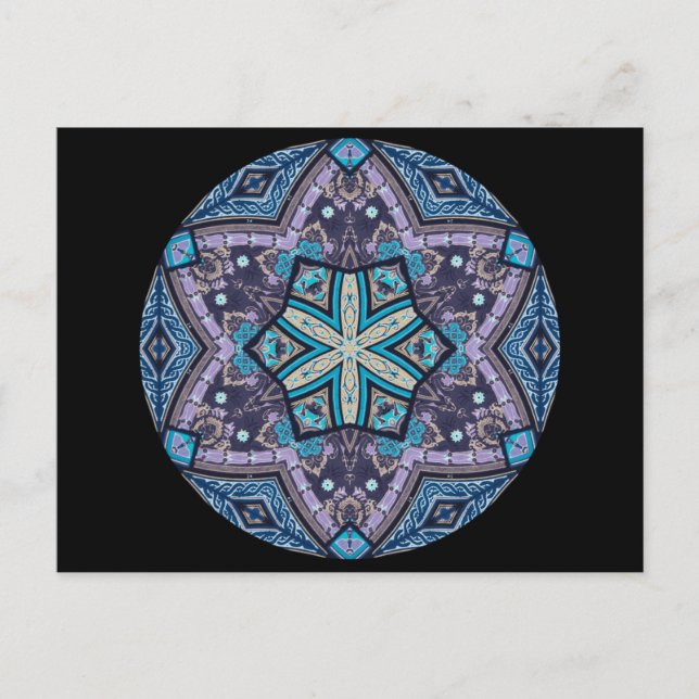 Geometric kaleidoscope Mandala Postcard (Front)