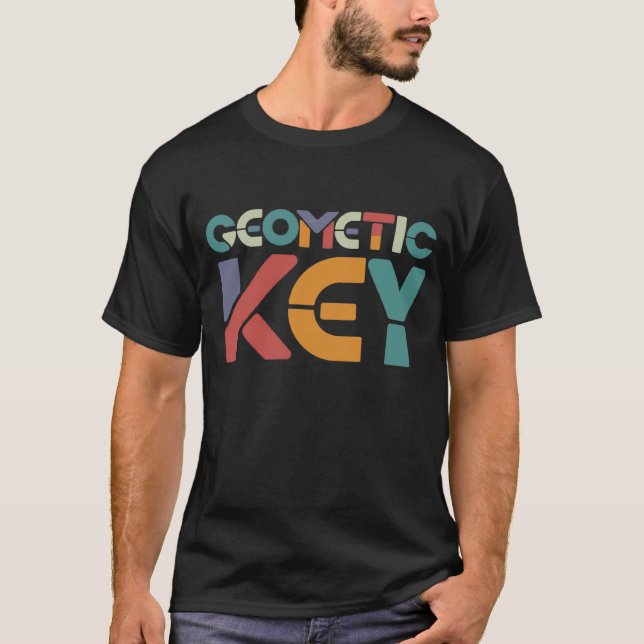 Geometric key Design men's T-Shirt  (Front)