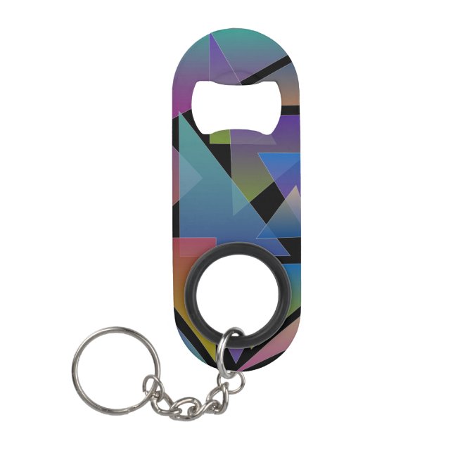 Geometric Keychain Bottle Opener (Front)
