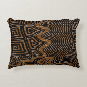 Geometric Kuba Cloth Pattern  Accent Pillow