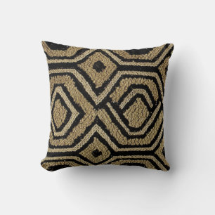 Geometric Kuba Cloth  Throw Pillow