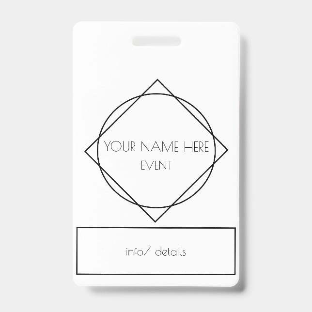 geometric lanyard badge (Front)