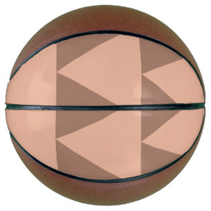 Geometric Large Triangles Mocha Mousse Dusty Pink Basketball