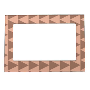 Geometric Large Triangles Mocha Mousse Dusty Pink Magnetic Frame
