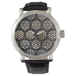 Geometric Lattice window, India Watch