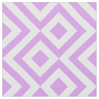 Geometric Lavender and White Meander Fabric