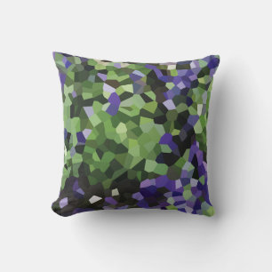 Geometric Lavender Crystal Throw Pillow
