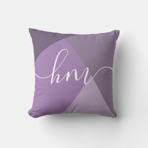 Geometric Lavender Trendy Purple Shapes Elegant  Throw Pillow