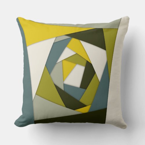 Geometric Layers Throw Pillow