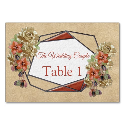 Geometric Leather  Suede Texture Art Table cards