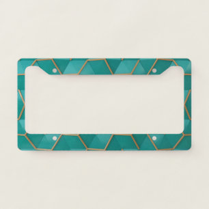 geometric license plate frame