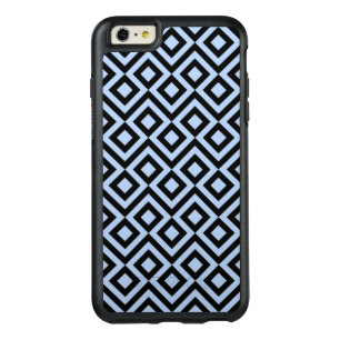 Geometric Light Blue and Black Meander Pattern OtterBox iPhone 6/6s Plus Case