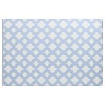 Geometric Light Blue Lattice with White Diamonds Fabric