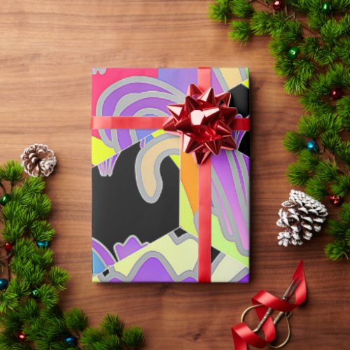 Geometric Lilies  Wrapping Paper