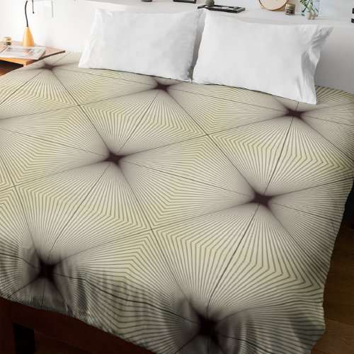 Geometric line art design duvet cover