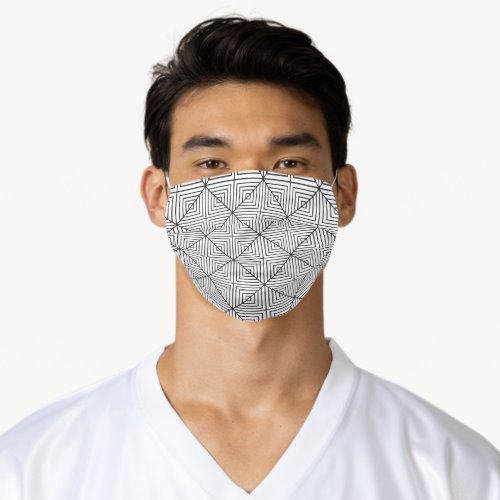 Geometric Line Art Pattern Face Mask