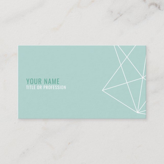 Geometric Lineart Business Card (Front)