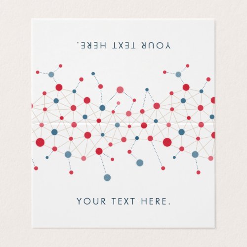 Geometric lines and dots pattern in red and blue business card