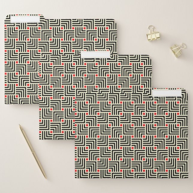 Geometric Lines Pattern File Folder (Set)