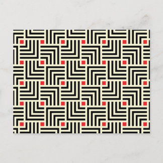 Geometric Lines Pattern Holiday Postcard