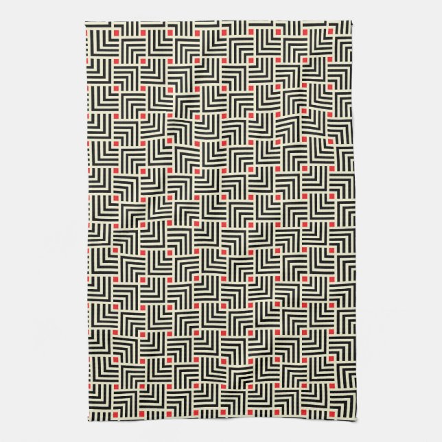 Geometric Lines Pattern Kitchen Towel (Vertical)