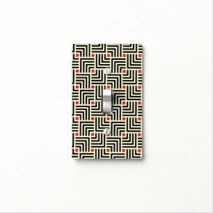 Geometric Lines Pattern Light Switch Cover