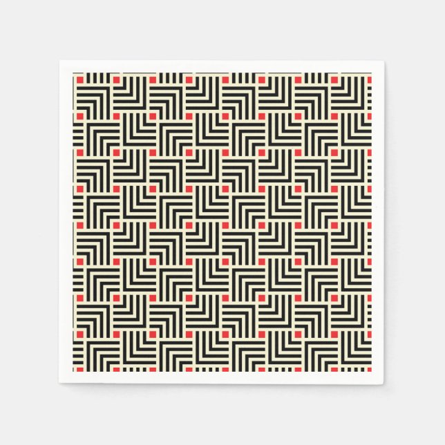 Geometric Lines Pattern Napkins (Front)