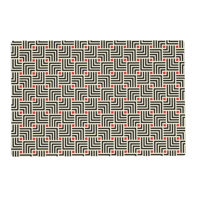 Geometric Lines Pattern Placemat (Front)