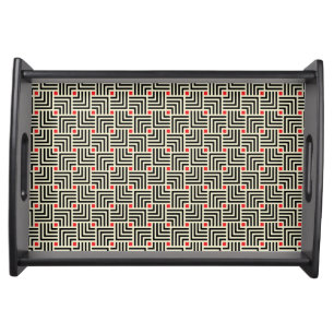 Geometric Lines Pattern Serving Tray