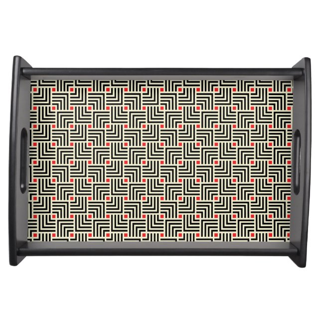 Geometric Lines Pattern Serving Tray (Front)