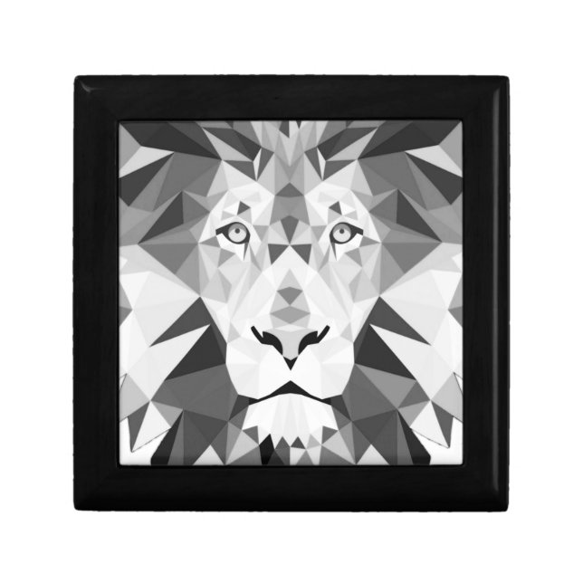 Geometric Lion Black and White Gift Box (Front)