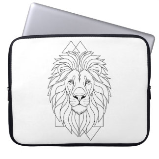 Geometric Lion Head Laptop Sleeve