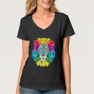 Geometric Lion Head T-Shirt